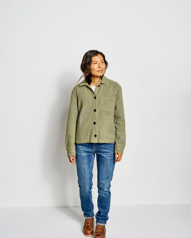 Garment-Dyed Shirt Jacket - DARK VICUNA image number 5