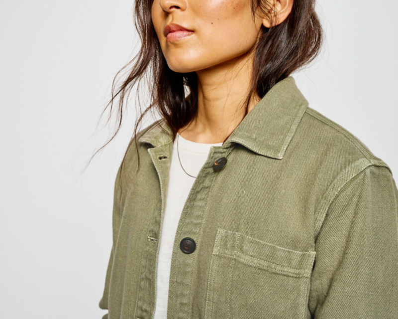 Garment-Dyed Shirt Jacket - DARK VICUNA image number 6