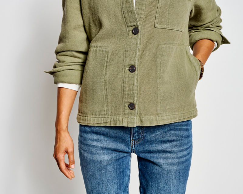 Garment-Dyed Shirt Jacket - DARK VICUNA image number 7