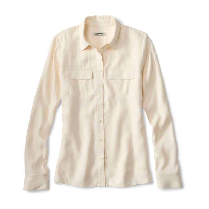 Washable Silk Long-Sleeve Shirt - SNOW