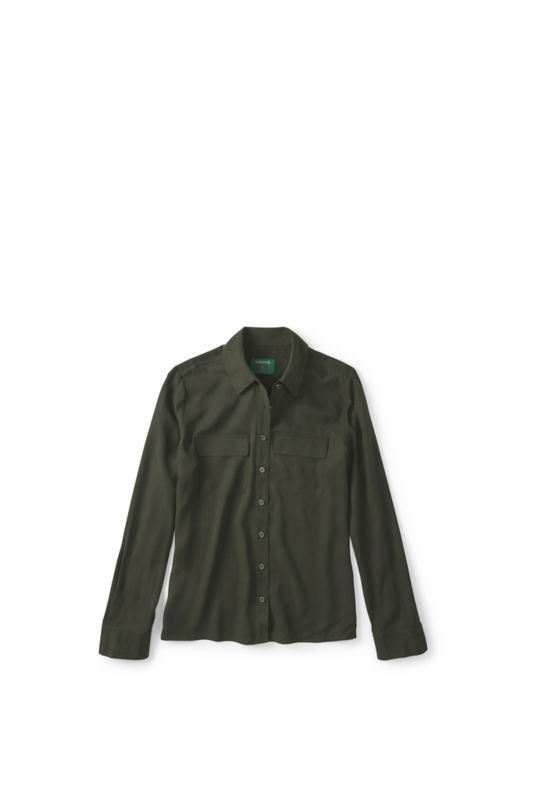 Washable Silk Long-Sleeve Shirt - IVY