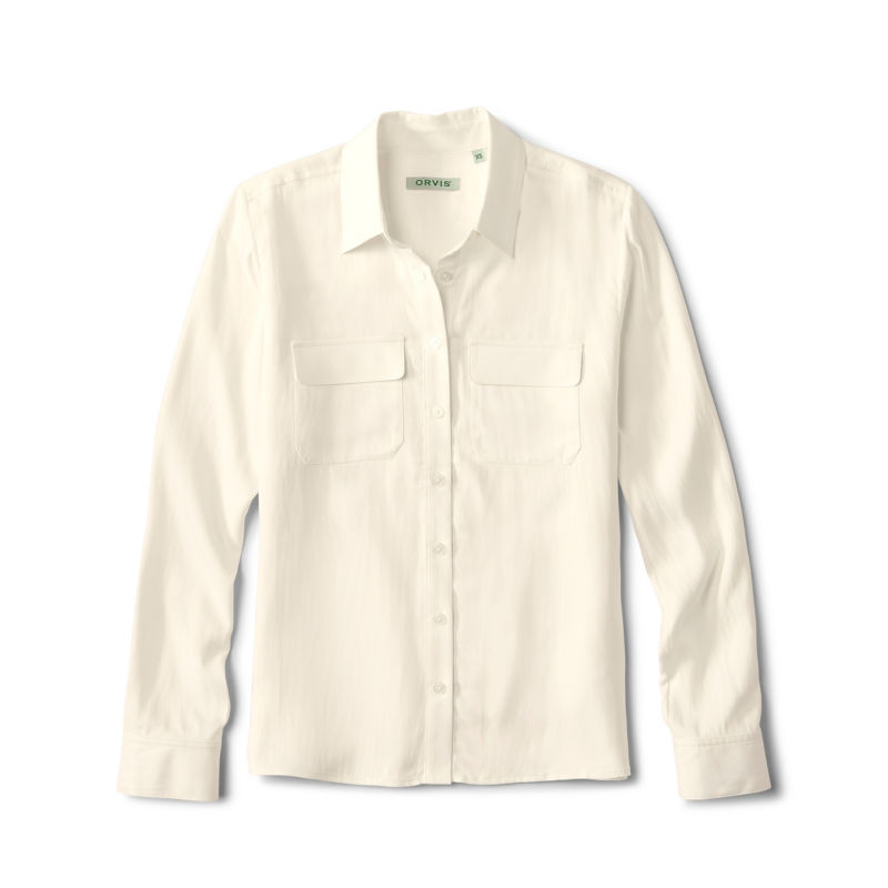 Washable Silk Long-Sleeve Shirt - SNOW