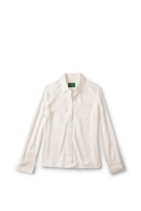 Washable Silk Long-Sleeve Shirt - SNOW