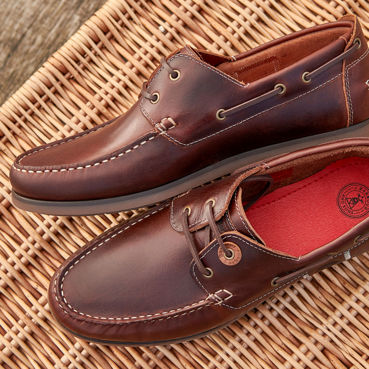 Barbour® Wake Boat Shoes - MAHOGANY image number 1