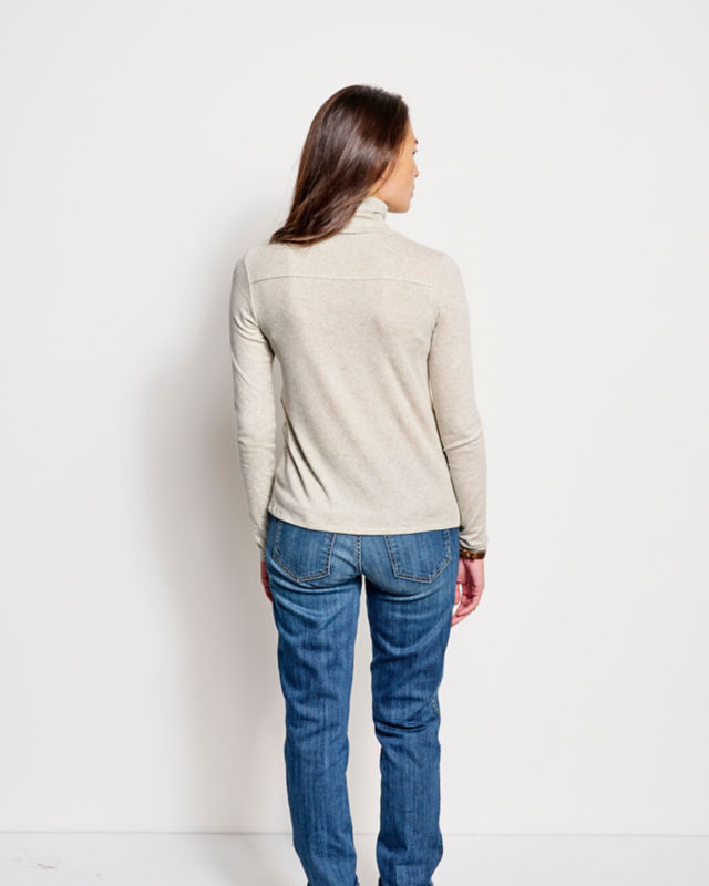 Ribbed Long-Sleeved Turtleneck - LIGHT GREY HEATHER image number 2