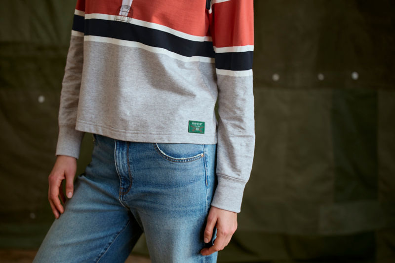 Maple Rugby Long-Sleeve Shirt - TRUE NAVY STRIPE image number 3