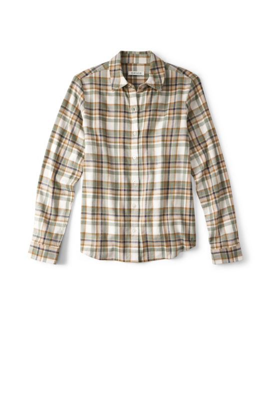 Lodge Flannel Shirt - SNOW ALOE PLAID image number 0