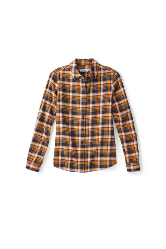 Lodge Flannel Shirt - NAVY/GINGER PLAID image number 0