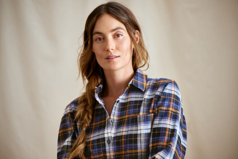 Perfect Flannel Boyfriend Shirt - MOUNTAIN DUSK PLAID image number 1