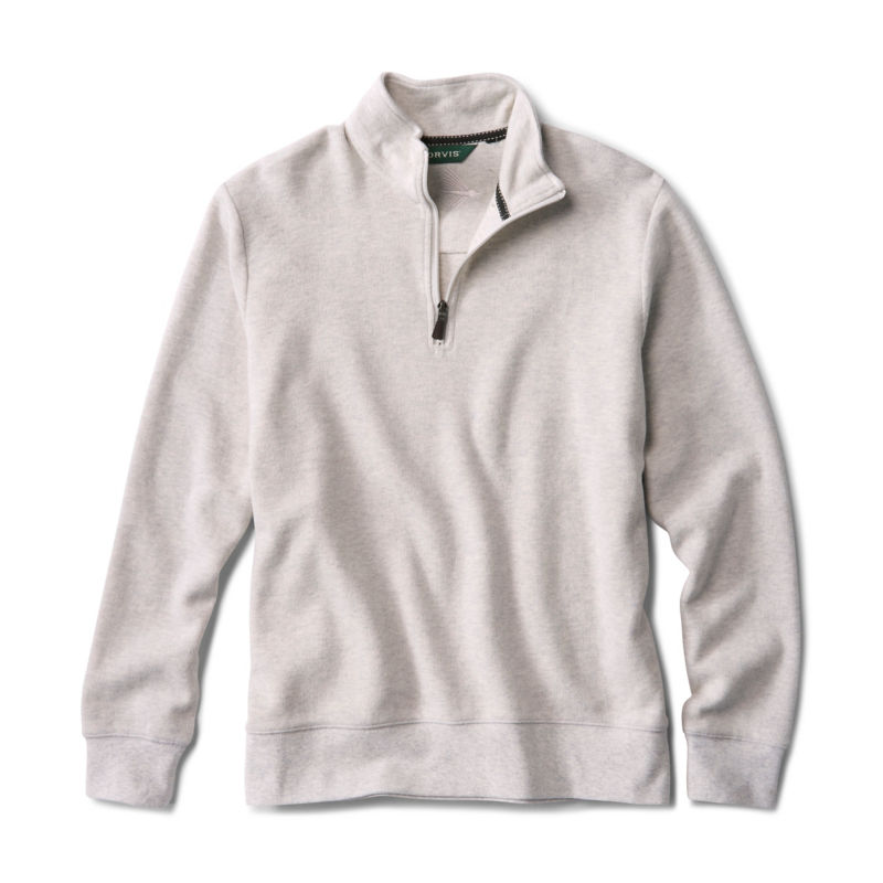 Softest French Rib 1/4-Zip Pullover - LIGHT GREY HEATHER
