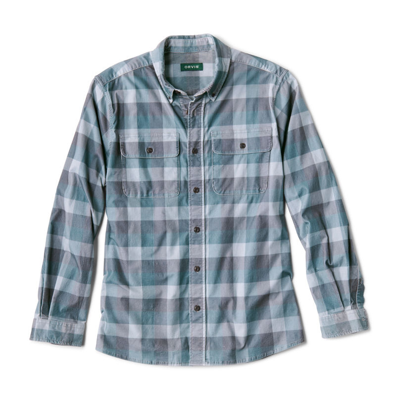 Corduroy Long-Sleeved Shirt - BLUE LAGOON PLAID