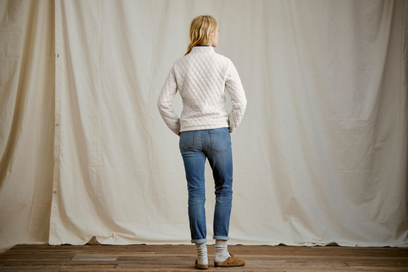 Outdoor Quilted 1/4-Snap Sweatshirt - BRIGHT LILAC HEATHER image number 4