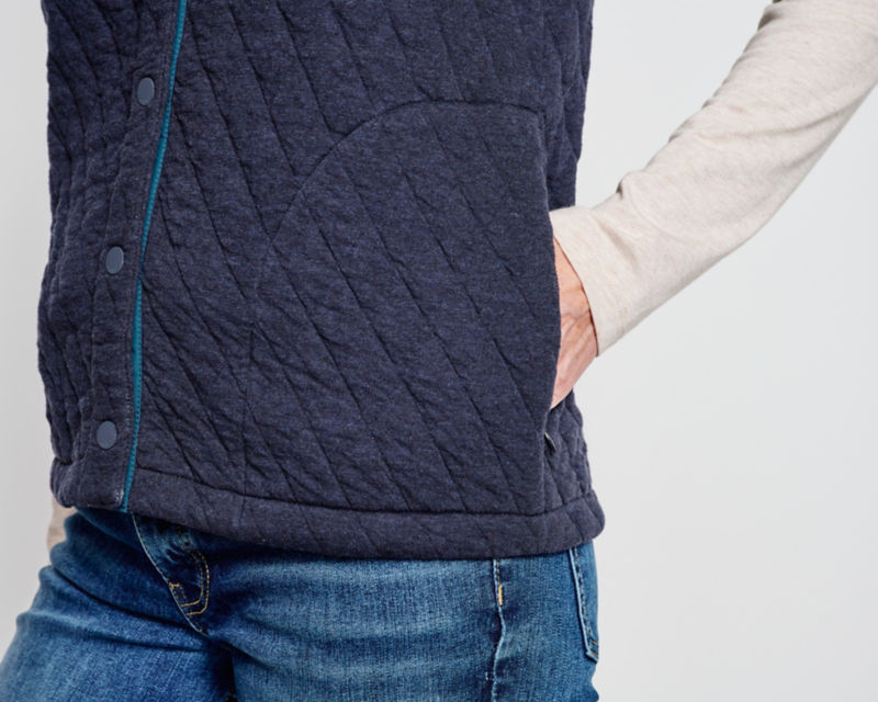 Outdoor Quilted Vest - TRUE NAVY HEATHER image number 5