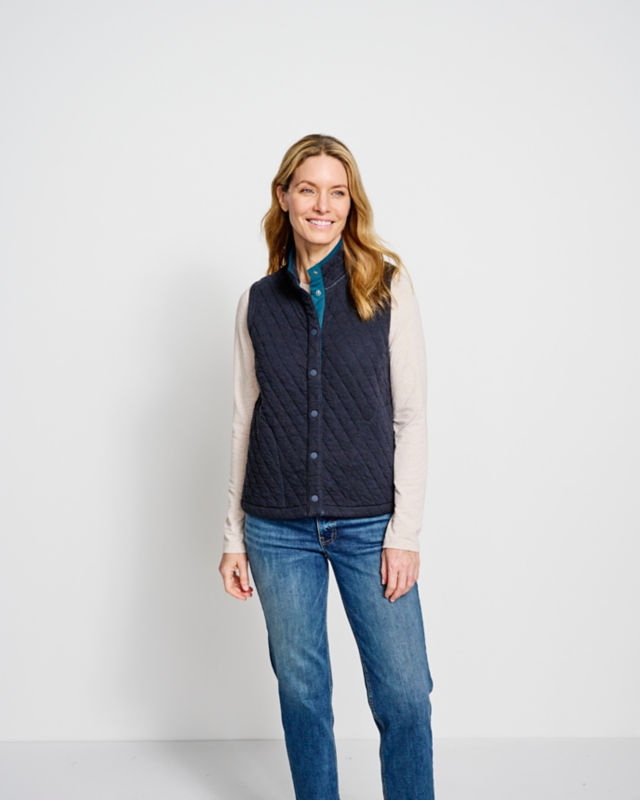 Outdoor Quilted Vest - TRUE NAVY HEATHER