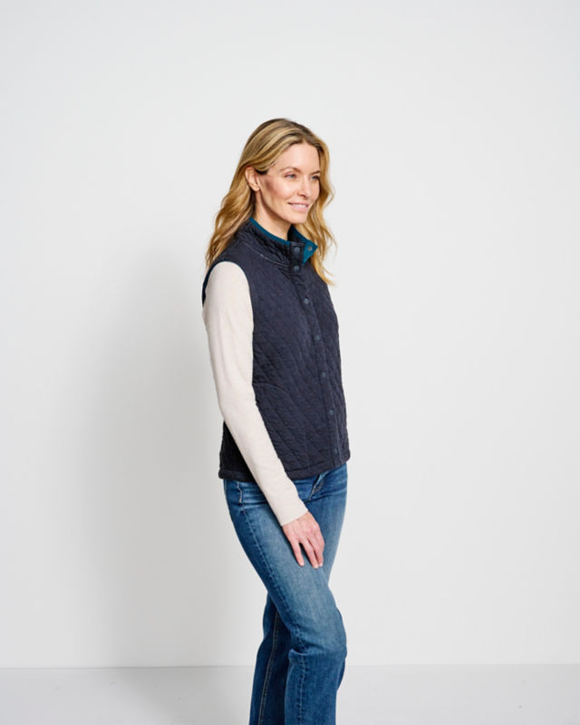 Outdoor Quilted Vest - TRUE NAVY HEATHER image number 1