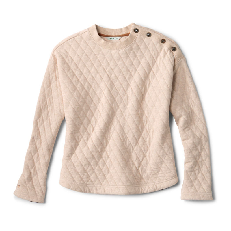 Outdoor Quilted Crew Sweatshirt - BARLEY HEATHER