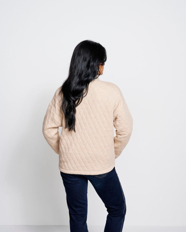 Classic Quilted Shirt Jacket - BARLEY HEATHER image number 4