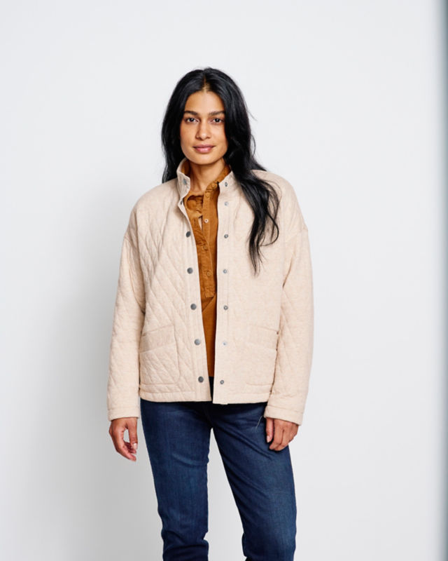 Classic Quilted Shirt Jacket - BARLEY HEATHER