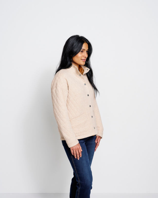 Classic Quilted Shirt Jacket - BARLEY HEATHER image number 3