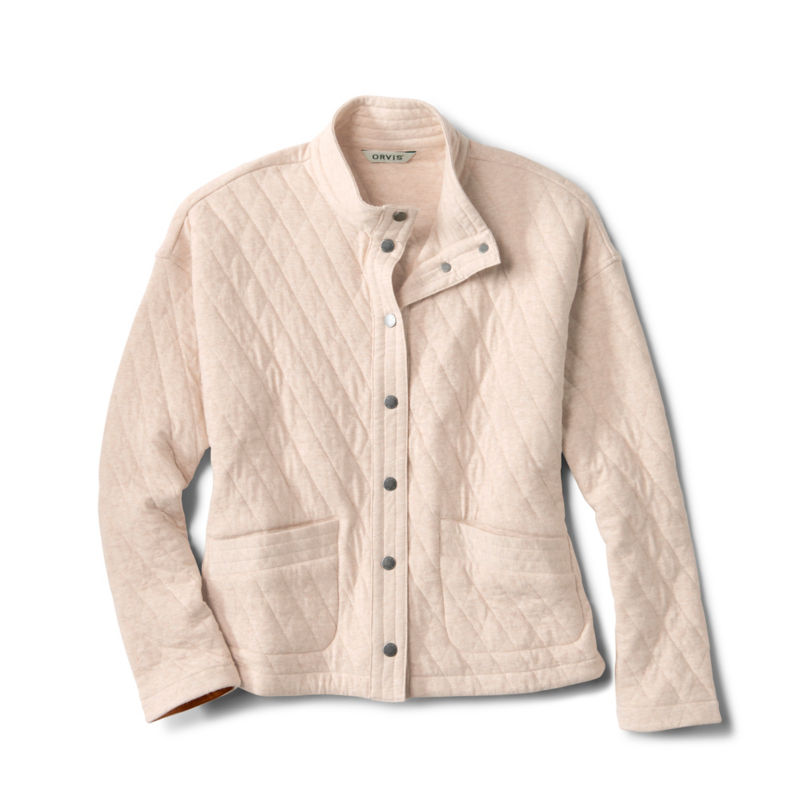 Classic Quilted Shirt Jacket - BARLEY HEATHER image number 5