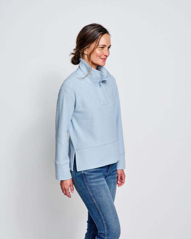 Textured 1/4-Zip Sweatshirt - LIGHT GRAY HEATHER image number 2