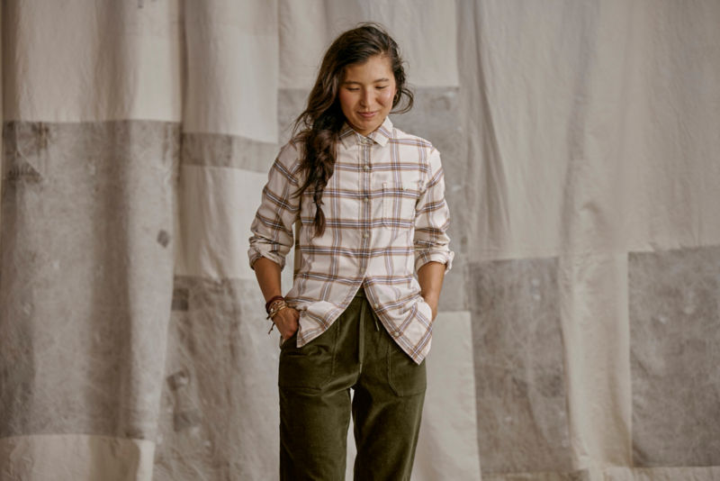 Flat Creek Flannel Work Shirt - SNOW MIX PLAID image number 3