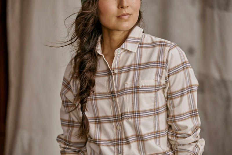 Flat Creek Flannel Work Shirt - SNOW MIX PLAID image number 2