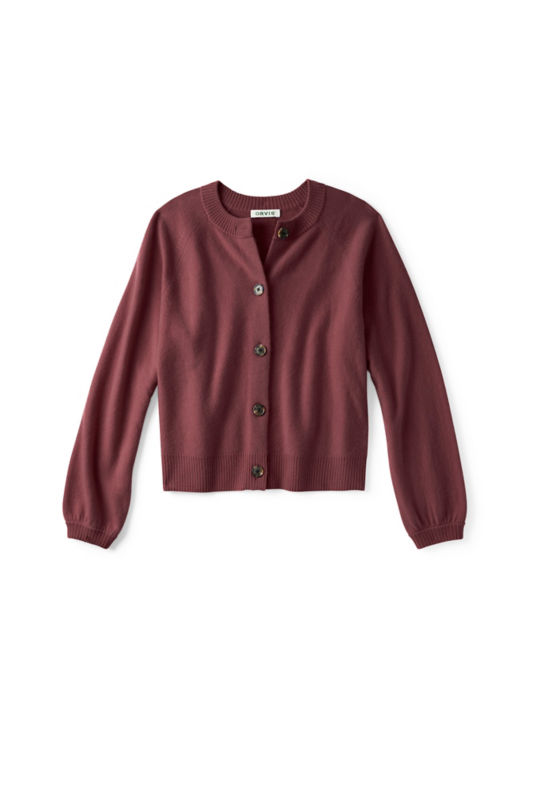 Boiled Cashmere Cardigan - RAISIN image number 0