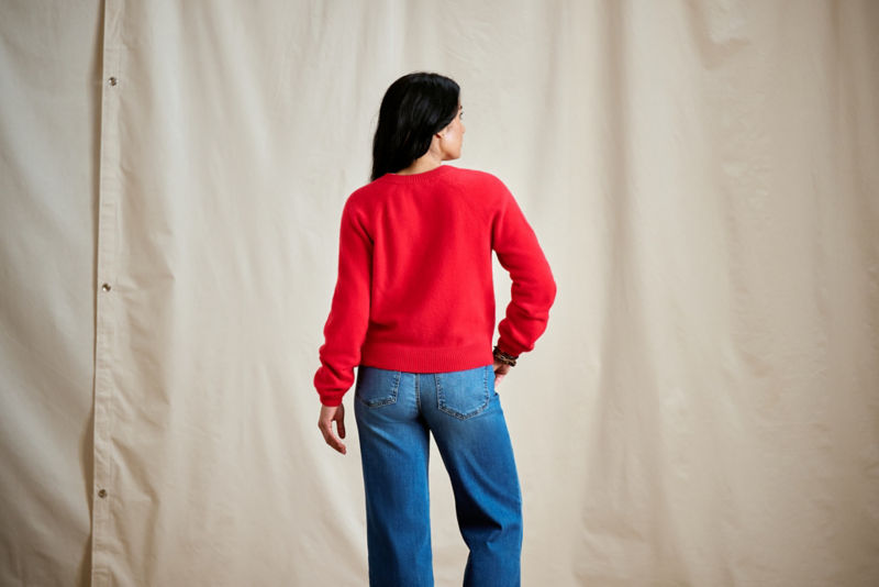 Boiled Cashmere Cardigan - CURRANT image number 5