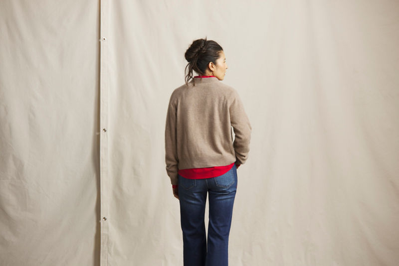 Boiled Cashmere Cardigan - OATMEAL HEATHER image number 3