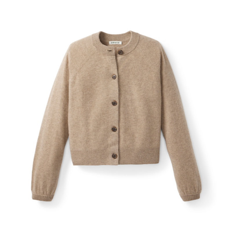 Boiled Cashmere Cardigan - OATMEAL HEATHER image number 4
