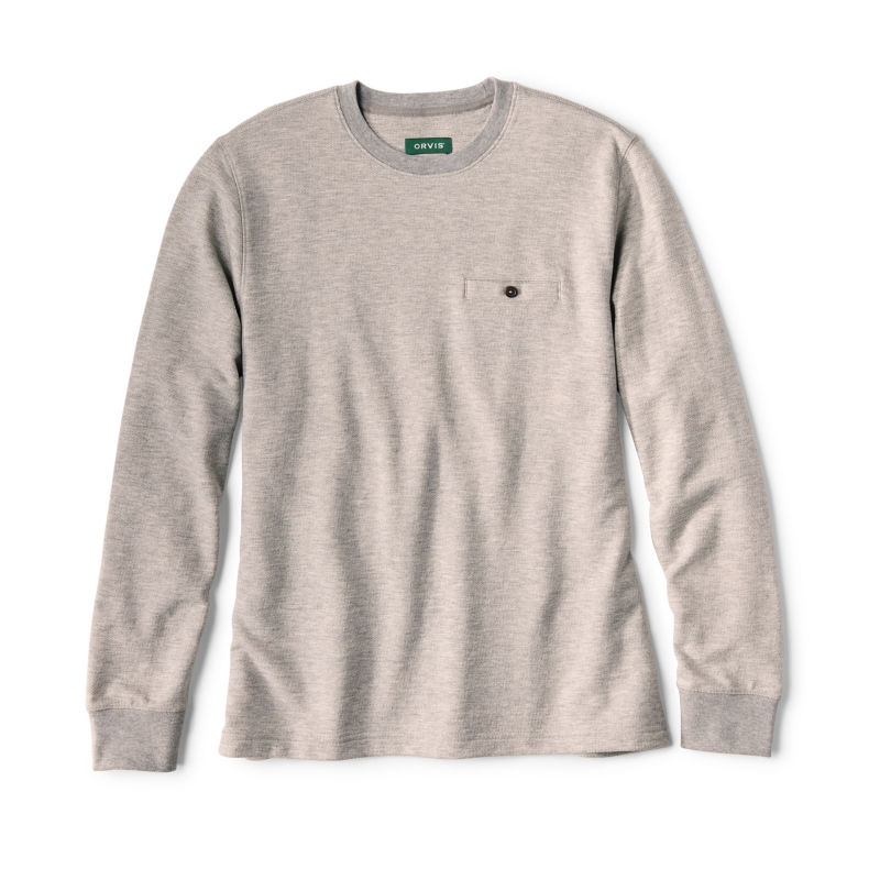 Terry Long-Sleeve Crew - HEATHER GREY