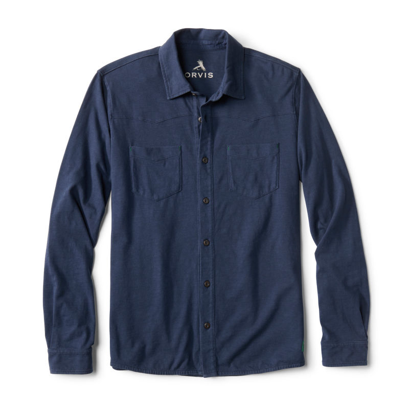 Bromley Long-Sleeve Western Shirt - TRUE NAVY