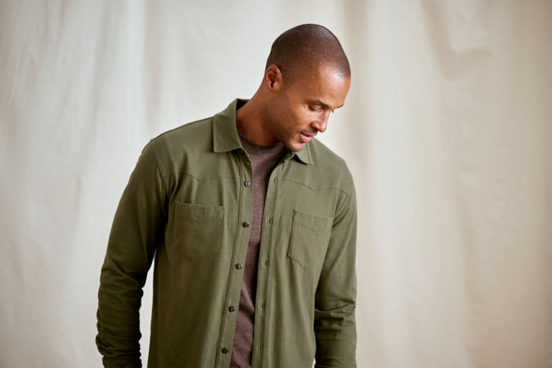 Bromley Long-Sleeve Western Shirt - TARRAGON image number 1