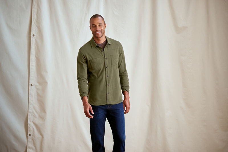 Bromley Long-Sleeve Western Shirt - TARRAGON
