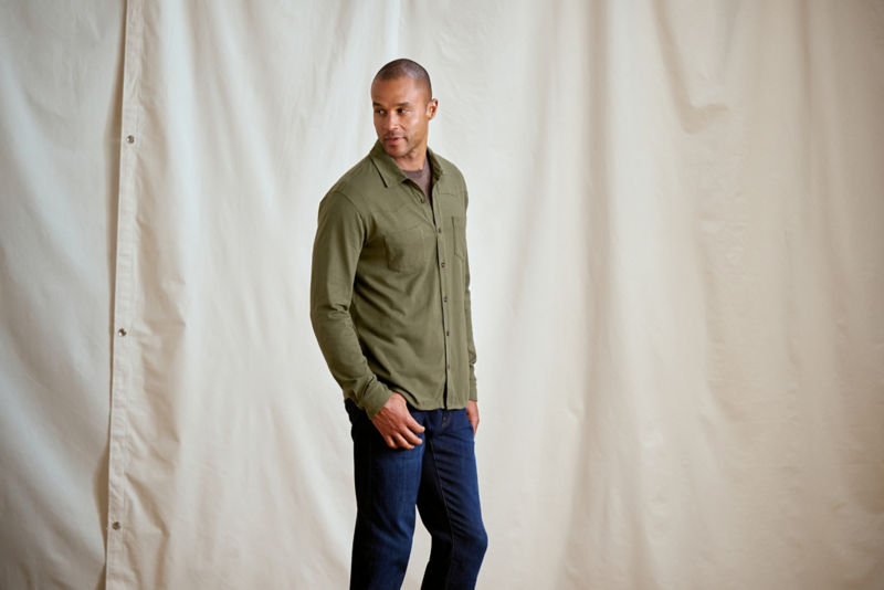 Bromley Long-Sleeve Western Shirt - TARRAGON image number 3