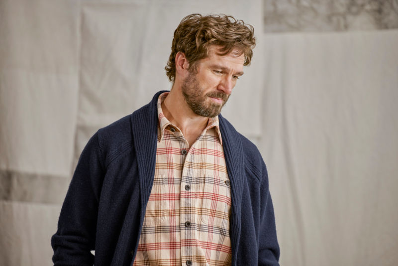 Wool Shawl Cardigan - TRUE NAVY image number 4