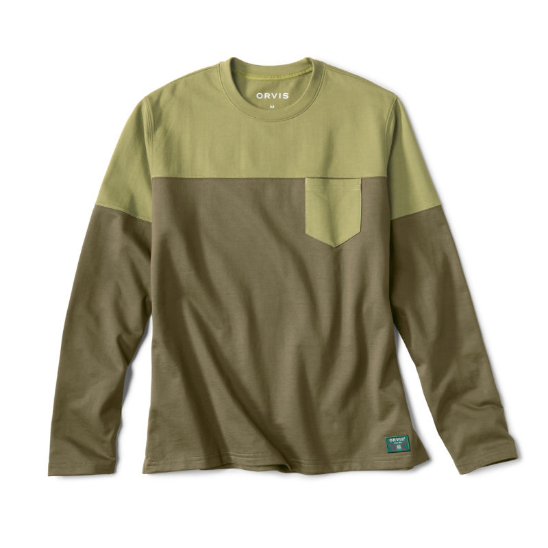 Colorblock Rugby Long-Sleeve Crew - LODEN/TARRAGON image number 0