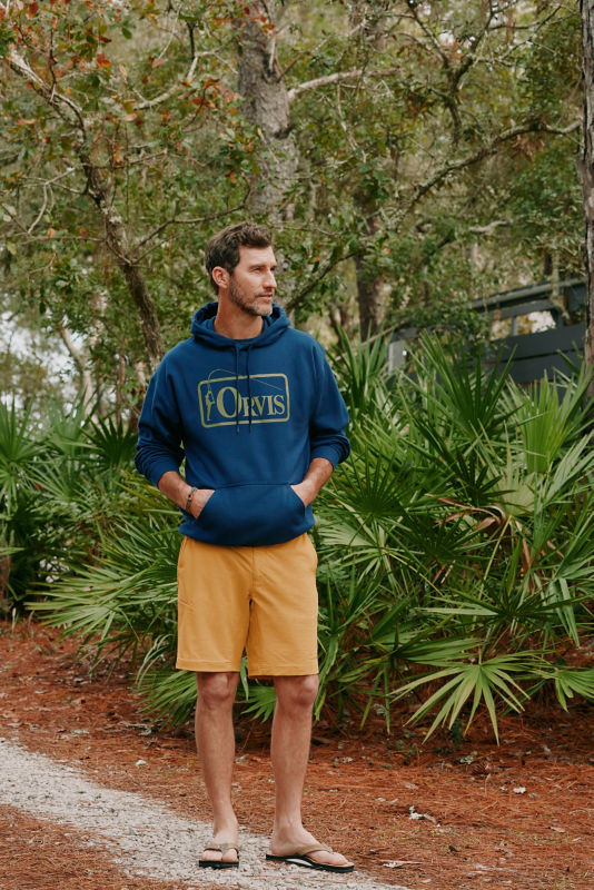 Bent Rod Badge Graphic Hoodie - TRUE NAVY