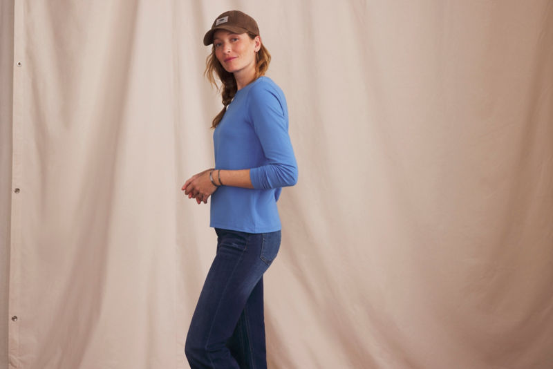 Perfect Long-Sleeve Crew - BLUE JAY image number 1