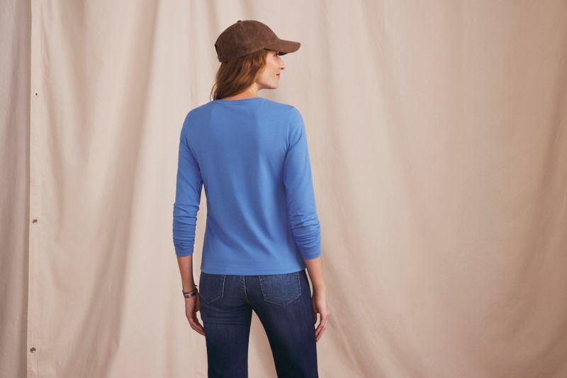 Perfect Long-Sleeve Crew - BLUE JAY image number 2