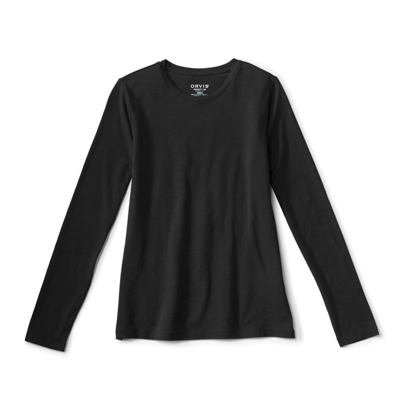 Perfect Long-Sleeve Crew - BLACK image number 4