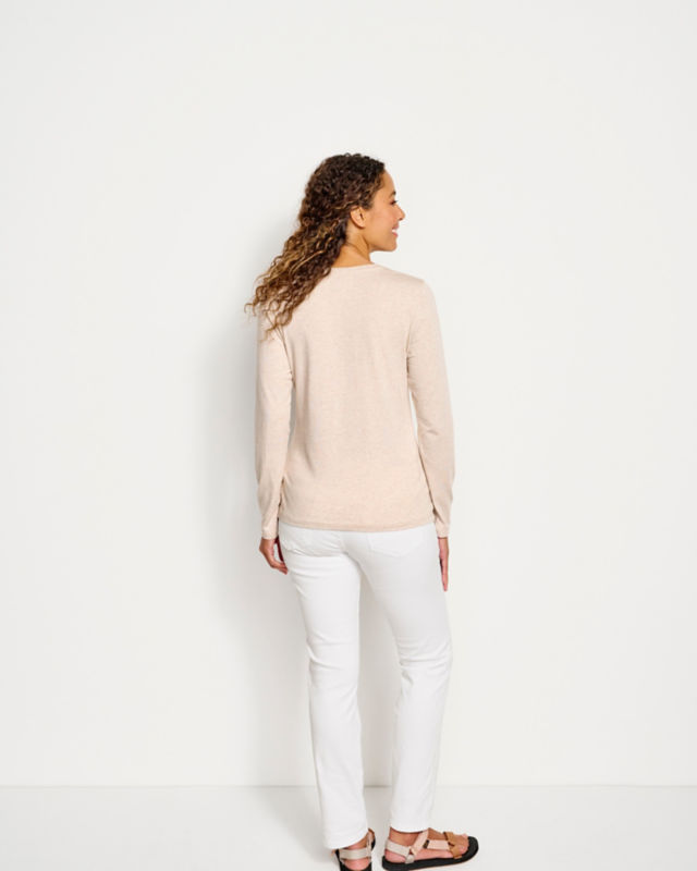 Perfect Long-Sleeve Crew - WHITE image number 4