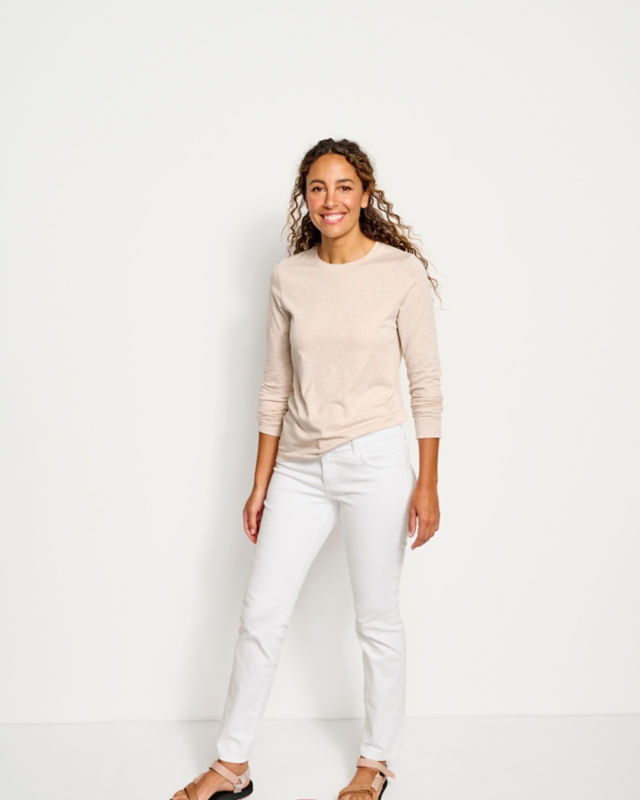 Perfect Long-Sleeve Crew - WHITE image number 5