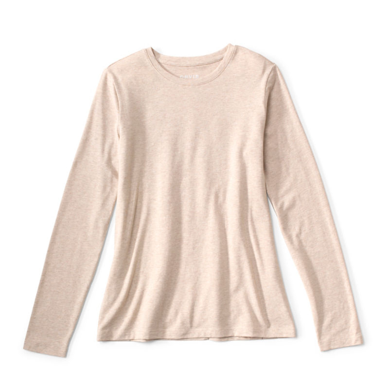 Perfect Long-Sleeve Crew - OATMEAL HEATHER image number 5