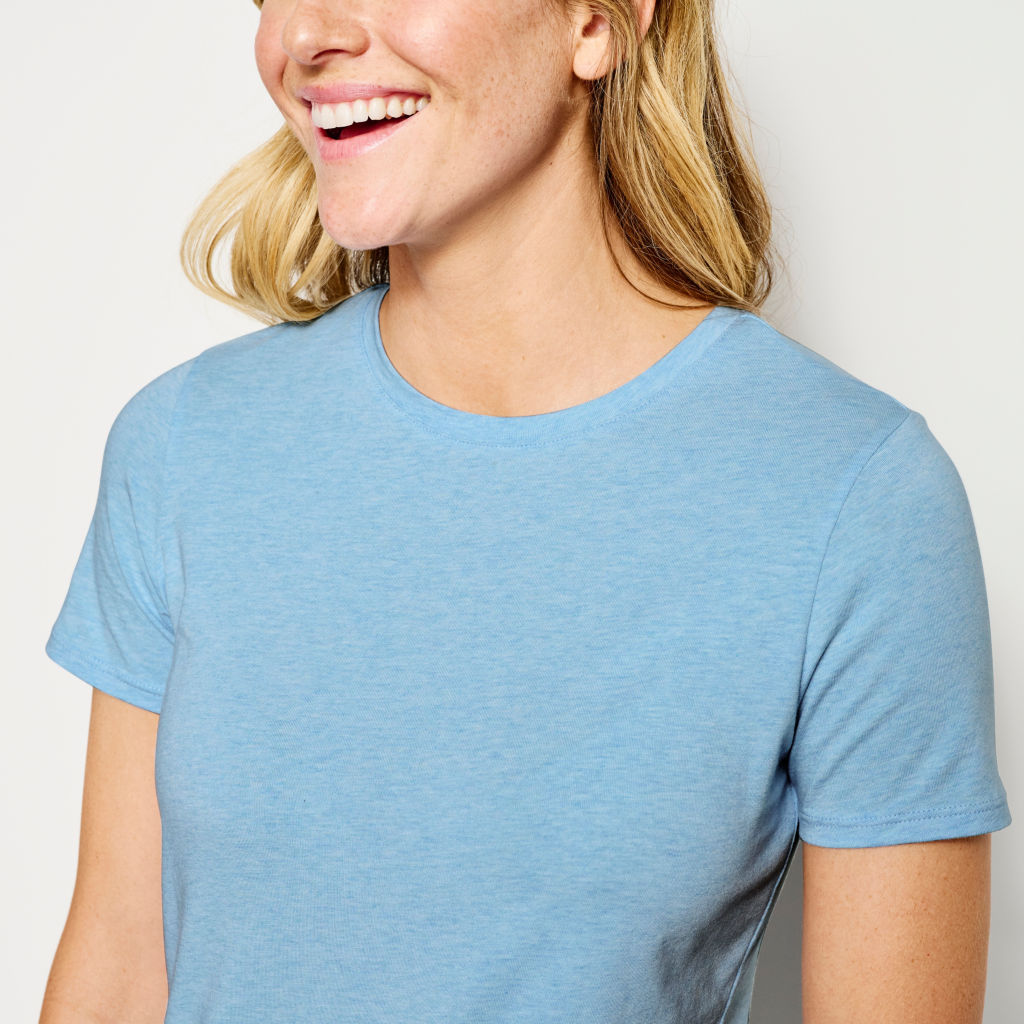 Perfect True Crew Short-Sleeved Tee - CLOUD BLUE HEATHER image number 3