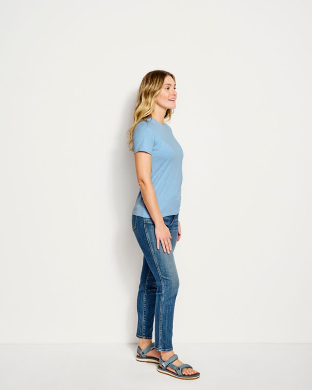 Perfect Short-Sleeve Crewneck Tee - TRUE NAVY image number 3