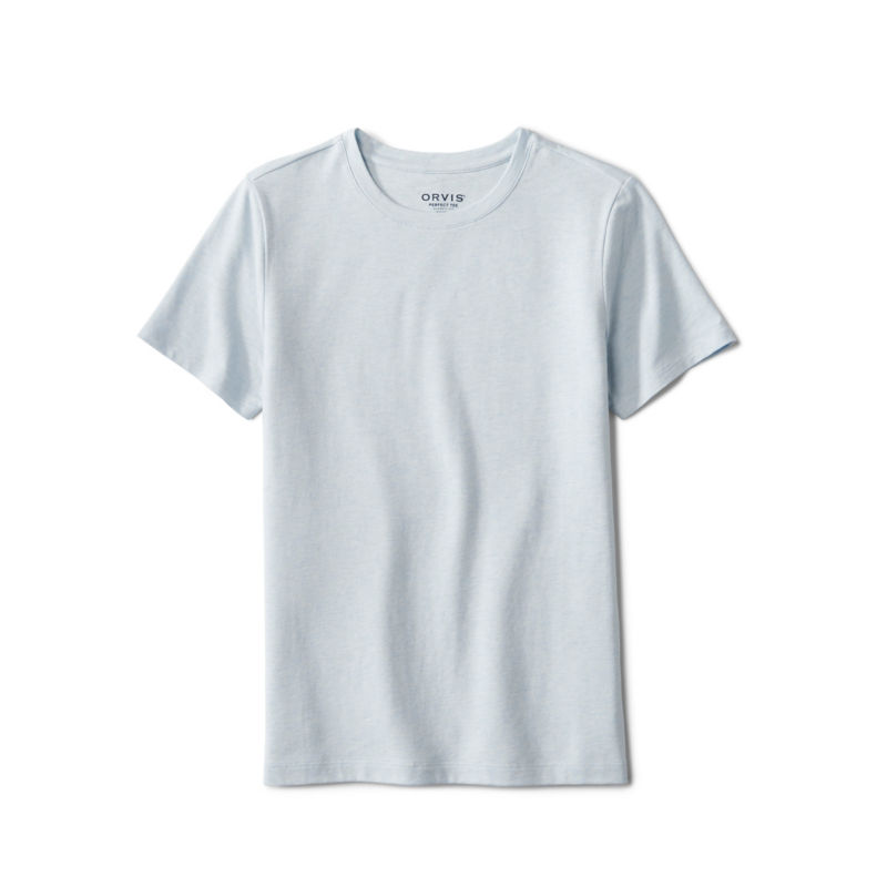 Perfect Short-Sleeve Crewneck Tee - BLUE MIST HEATHER image number 0