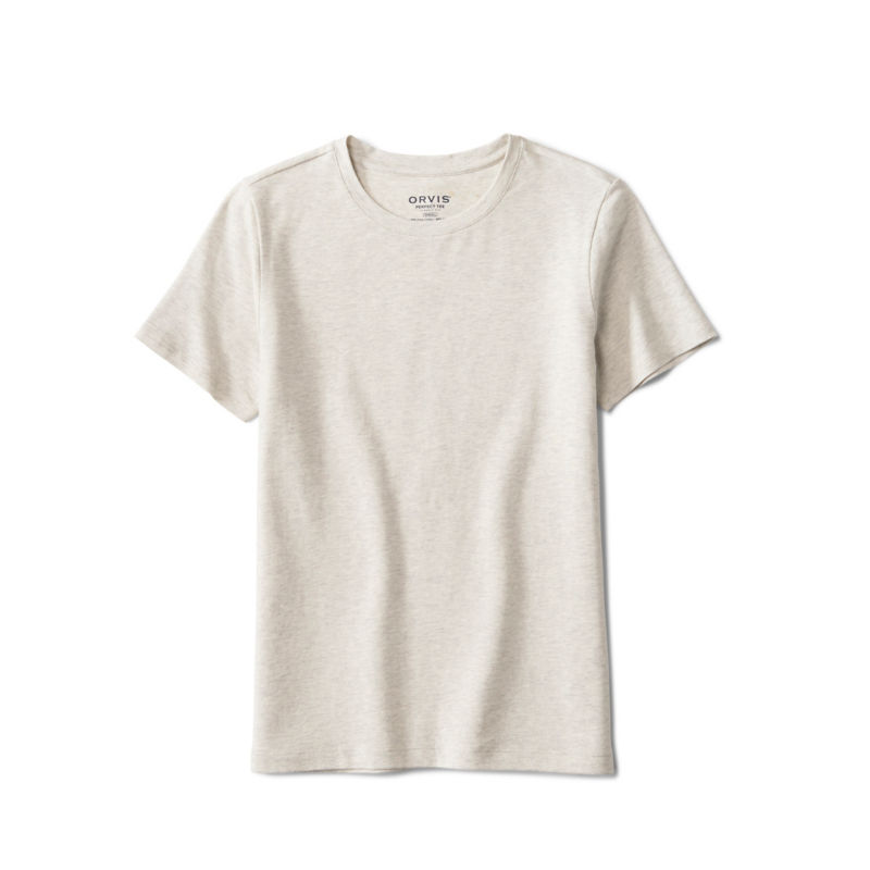 Perfect Short-Sleeve Crewneck Tee - LIGHT GRAY HEATHER