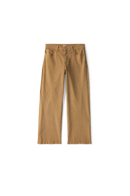 Kut from the Kloth&reg; Charlotte Denim Wide-Leg Cropped Jeans - CARAMEL image number 4